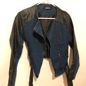 Denim/leather jacket
